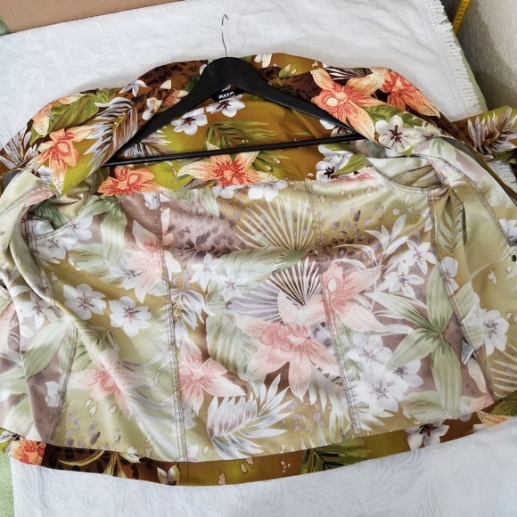 Alia Petite Size 14 Floral Jacket - Green, Brown, Orange - Picture 7 of 12